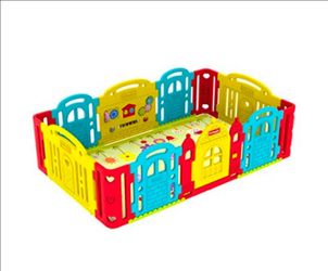 Colorful Baby Playpen with Activity Panel