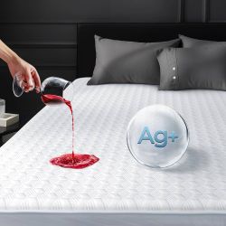 Premium Waterproof Twin Mattress Protector Made from Silver-Infused Bamboo Rayon for Better Health, Odor-Free Hypoallergenic Twin Mattress Cover, Quie