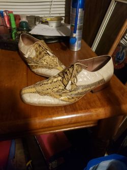 genuine snake skin dress shoe