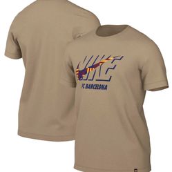 Men's Nike Brown Barcelona Swoosh Club T-Shirt - NWT - DZ3609-277 Size XL