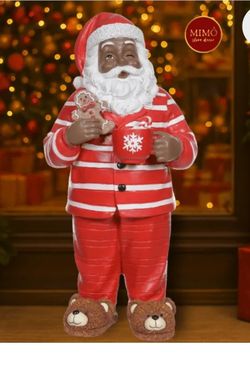 Kirklands Holly Santa in Pajamas Decor