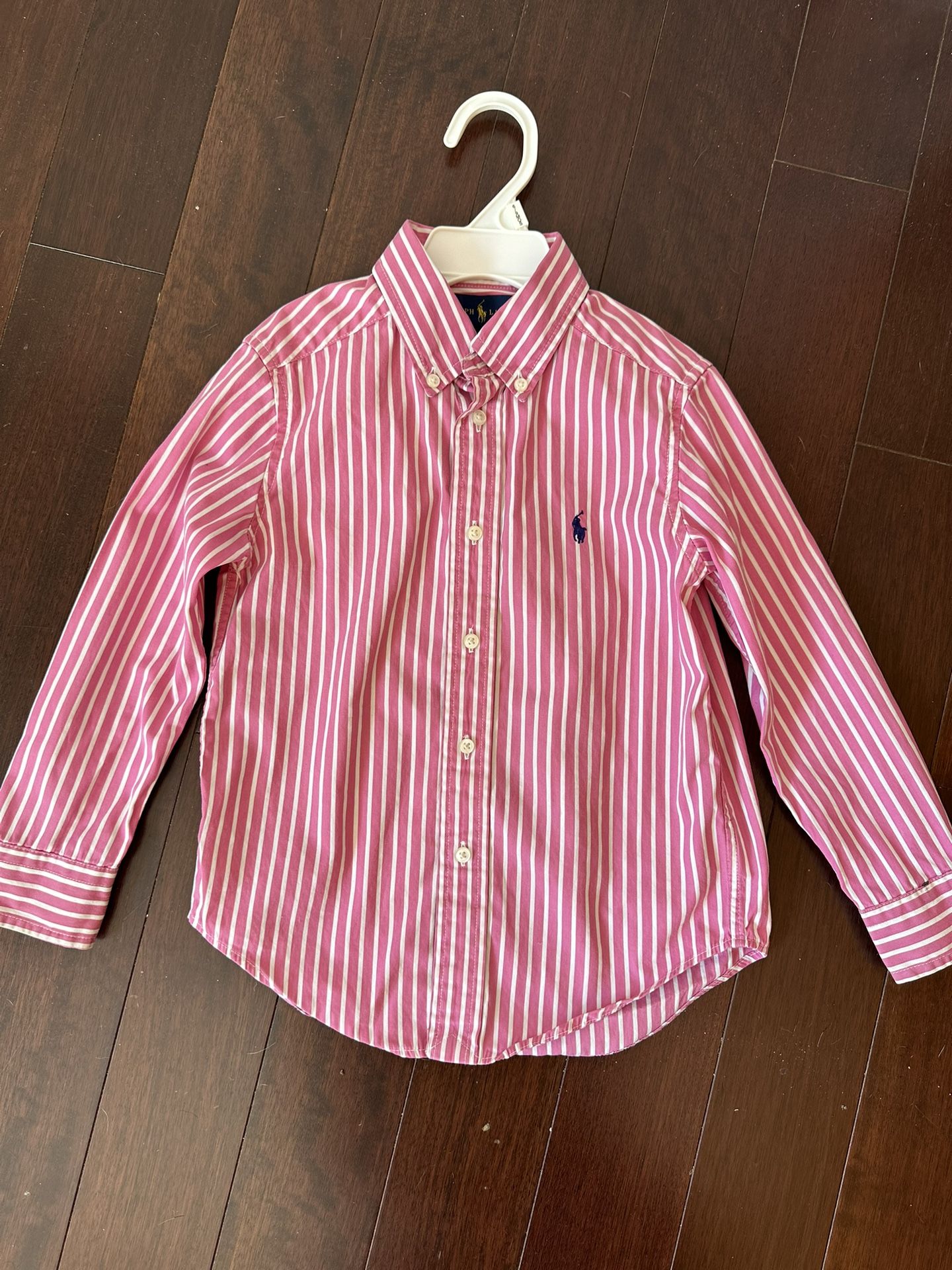 Ralph Lauren 4T Cotton Shirt Boys Pink White Stripped for Sale in New York,  NY - OfferUp