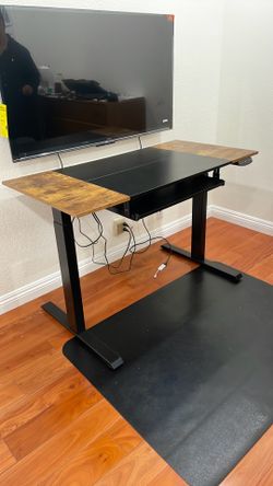 Electric desk with chair