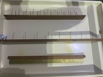 Marbling combs or rakes to make marble paper