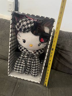Hello Kitty Plush Stuffed Animal Houndstooth Outfit