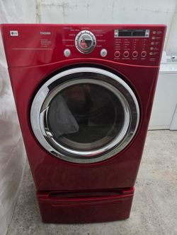LG Tromm Front Loader Dryer gas w pedestal drawer