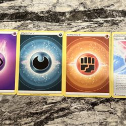 62 Pokémon Cards: Energy, Trainer, Stage 1, Stage 2 