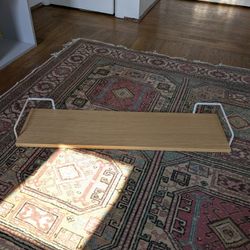 Yamazaki Wall-mounted Shelf Wood/White Metal