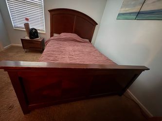 Cherry Wood Full/Queen Bed Frame