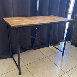Simplistic Wood And Metal Table 