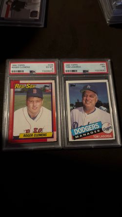 Roger Clemons/Tom Lasorda PSA cards
