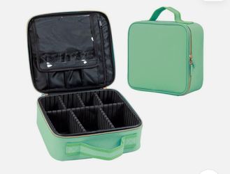 Travel Makeup Bag Organizer Case，with Adjustable Dividers Light Portable
