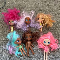 lot pf dolls hairdorables , shopkins