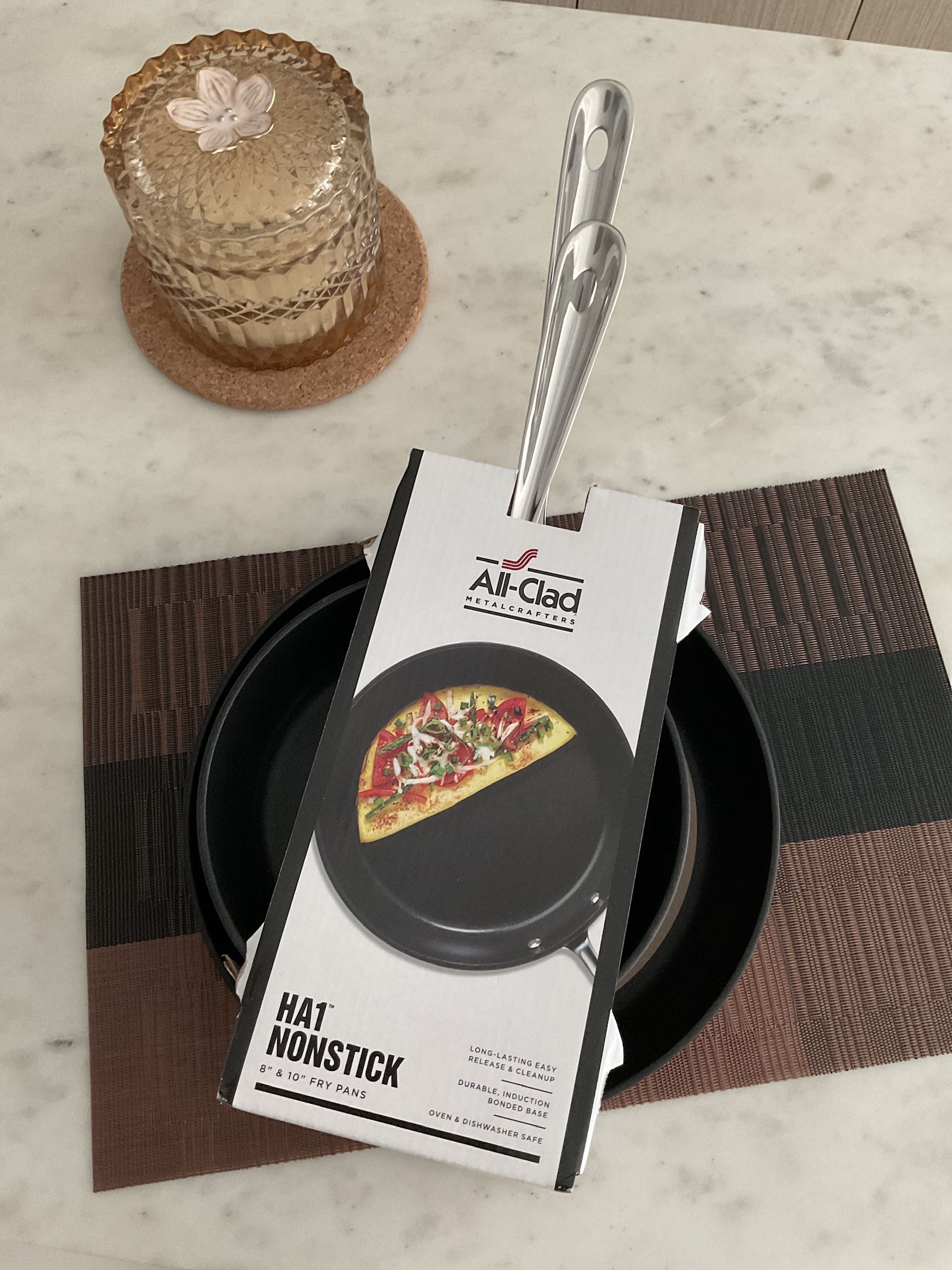 Brand New All Clad HA1 Non Stick Fry Pan Set