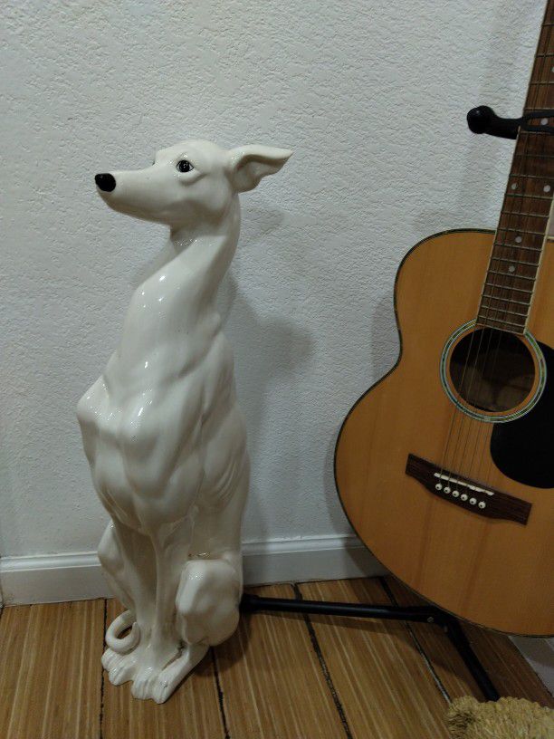 Big Ceramic Nice White Dog $67 