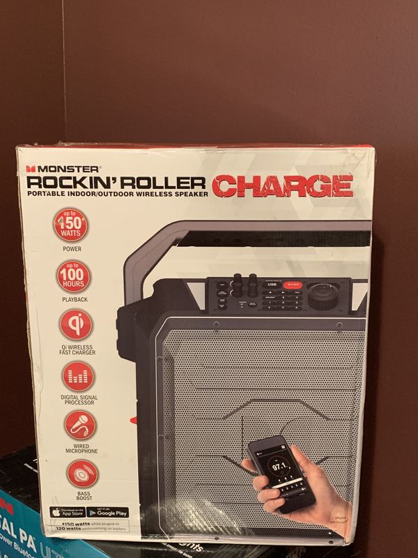 Monster Rockin' Roller 3 100W Portable Indoor/Outdoor Water Resistant Wireless Speaker for