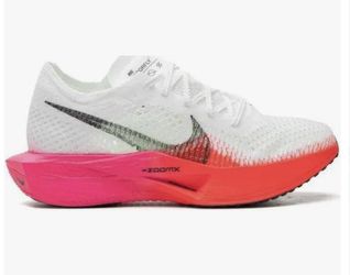 New w/o Tags Nike ZoomX Vaporfly Running White Bright Crimson HF4995-100 sz 7
