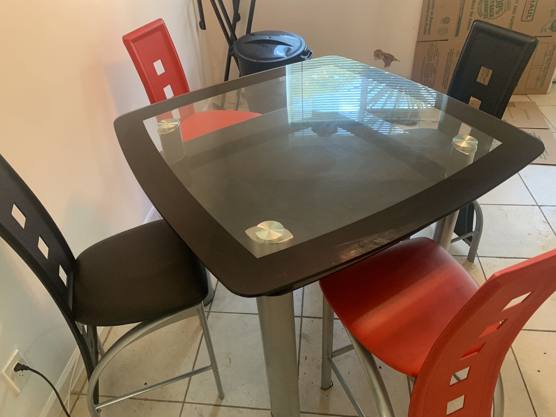 CUSTOM KITCHEN HIGH TABLE/CHAIRS
