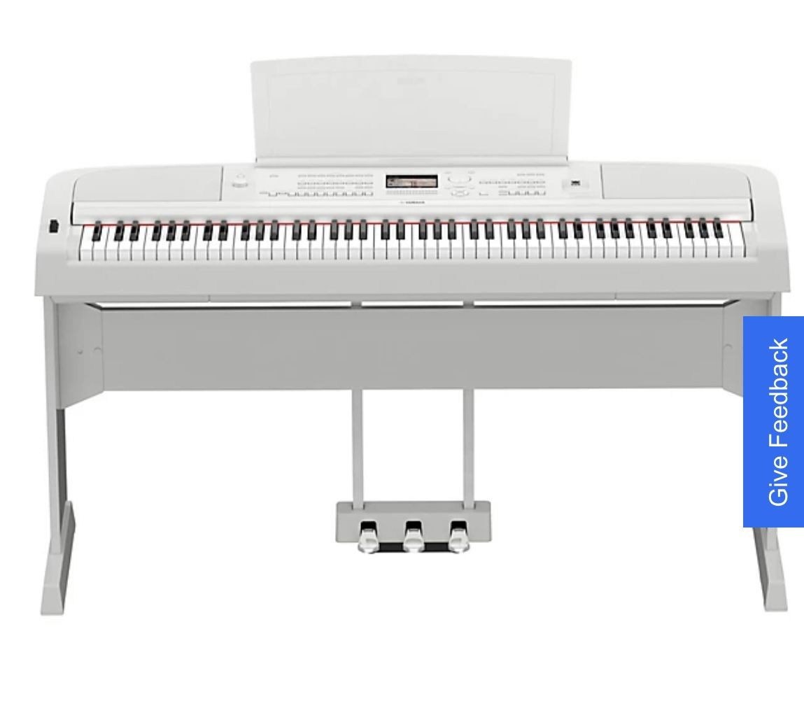 Yamaha DGX-670 Keyboard With Matching Stand And Pedal White