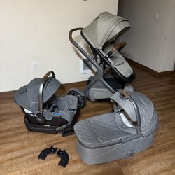 Nuna Demi Grow Stroller and Bassinet and Car seat