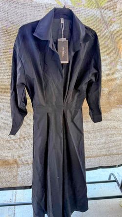 Uoozee Black Midi Shirt Dress with Tags