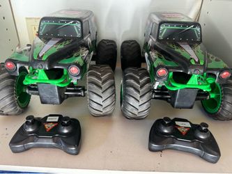 2 Grave Digger Monster Trucks with Remote Control