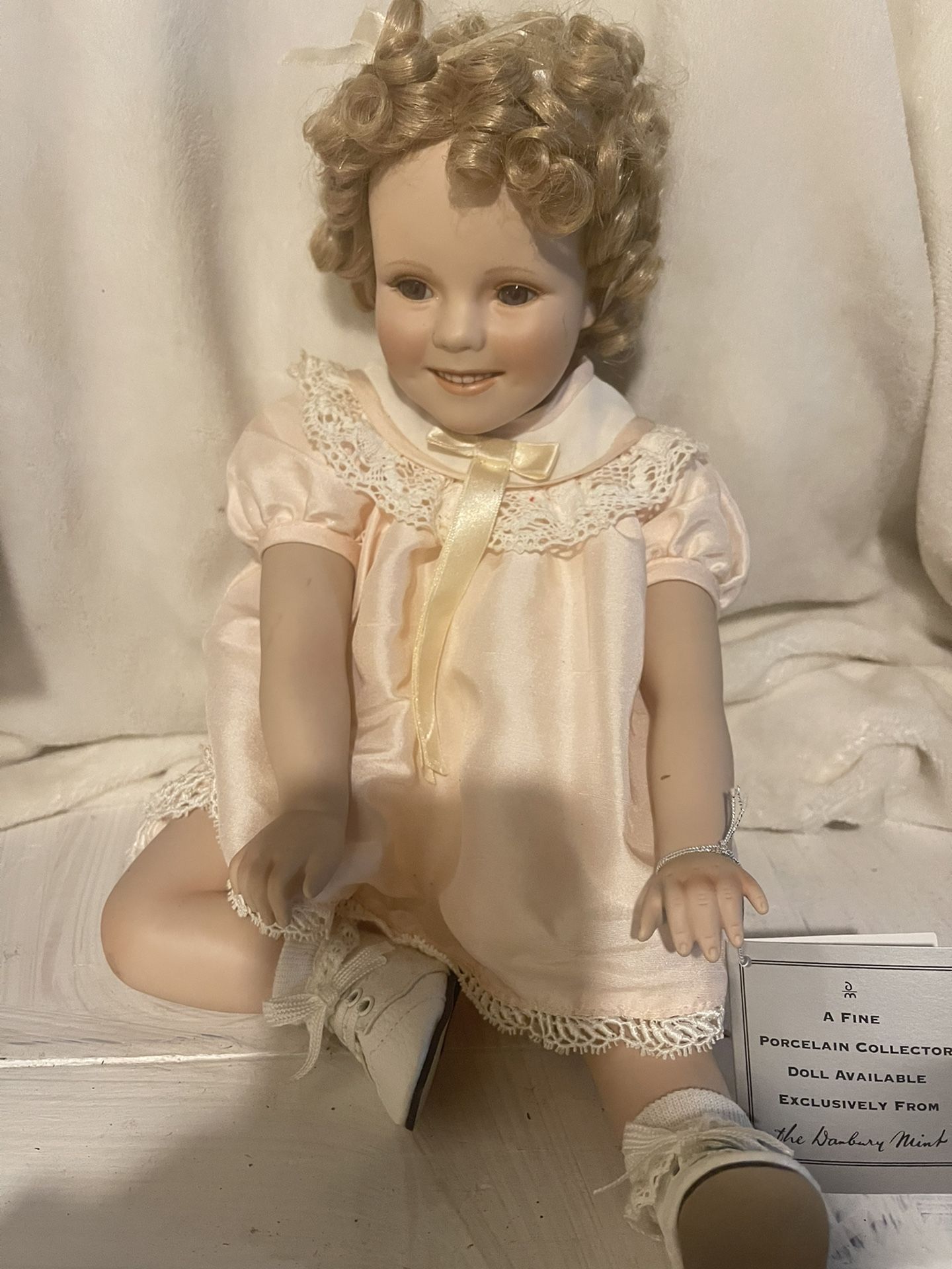 Shirley Temple And John Deere Porcelain Dolls