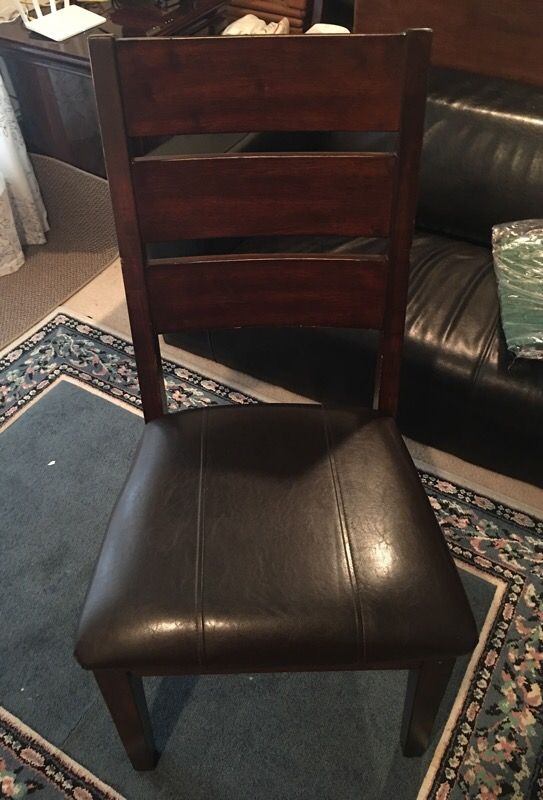 IKEA Leather Dining Chairs (4)