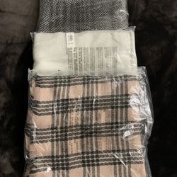 NWT- Fringed Oversized Flannel Scarf for Women