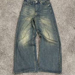 Blue Flared Denim Pants