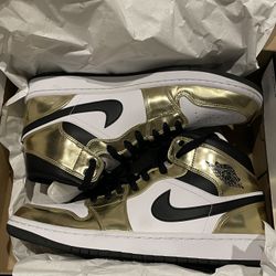 Jordan 1 Mid Metallic Gold Size 12