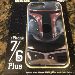 Brand New Disney D-Tech Star Wars Bobba Fett iPhone 6 Plus/6s Plus/7 Plus/8 Plus Case
