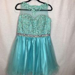 Turquoise Prom/Sweet 16/Formal Party Dress Size 14