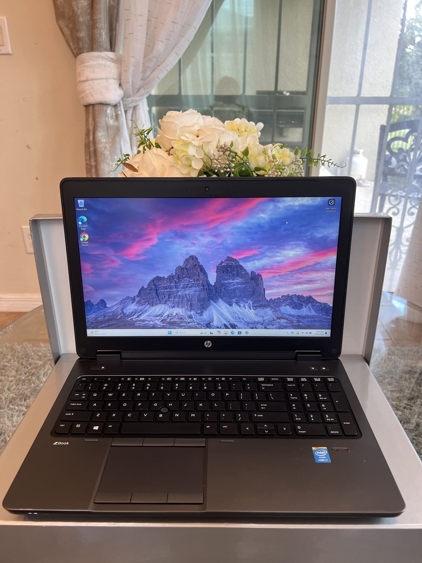 HP ZBook 15 Laptop Workstation 15” Intel i7 128GB SSD 16 GB RAM Windows 11 w/ Charger - $130