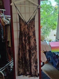 Black Lace Spaghetti Strap Dress