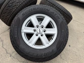 FREE DELIVERY 2024 Ford F150 Factory 17 Wheels Tires OEM Rims ML341007AA Pirelli 265/70/17 99%