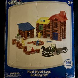 Kid Connection - Real wood logs building set