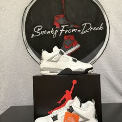 Nike Air Jordan 4 White Cement 2025 Men Sz 13