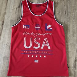Brooklyn Cloth USA World Champion Jersey Mens Size M Red White Blue  