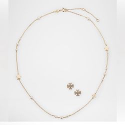Tory Burch Necklace and Earring Set 