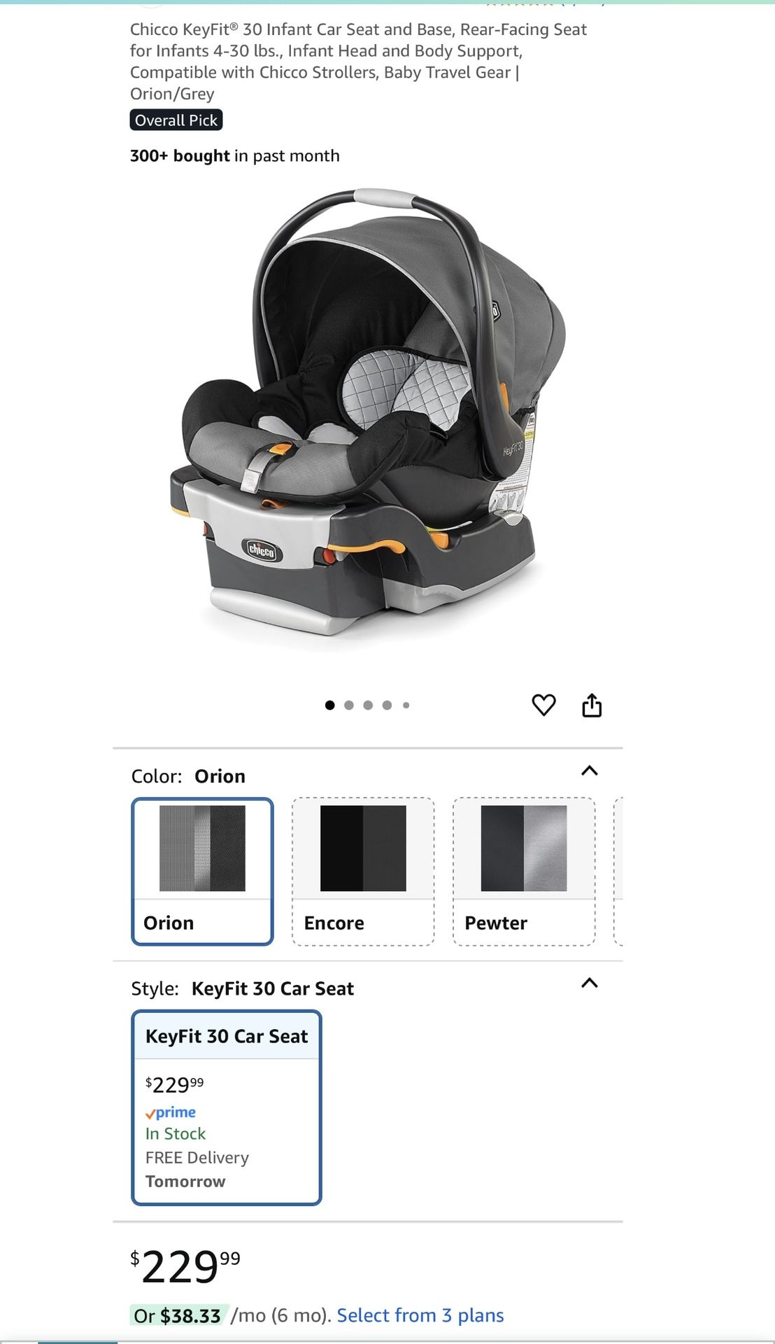(BRAND NEW) Not opened!!  Chicco Keyfit 30 car seat and base