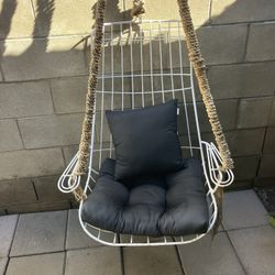 Vintage Mid-Century Modern Homecrest White Wire Lounge Chair