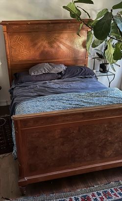 Antique French Wood Bed Frame