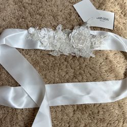 Ivory Wedding Dress Sash/Belt