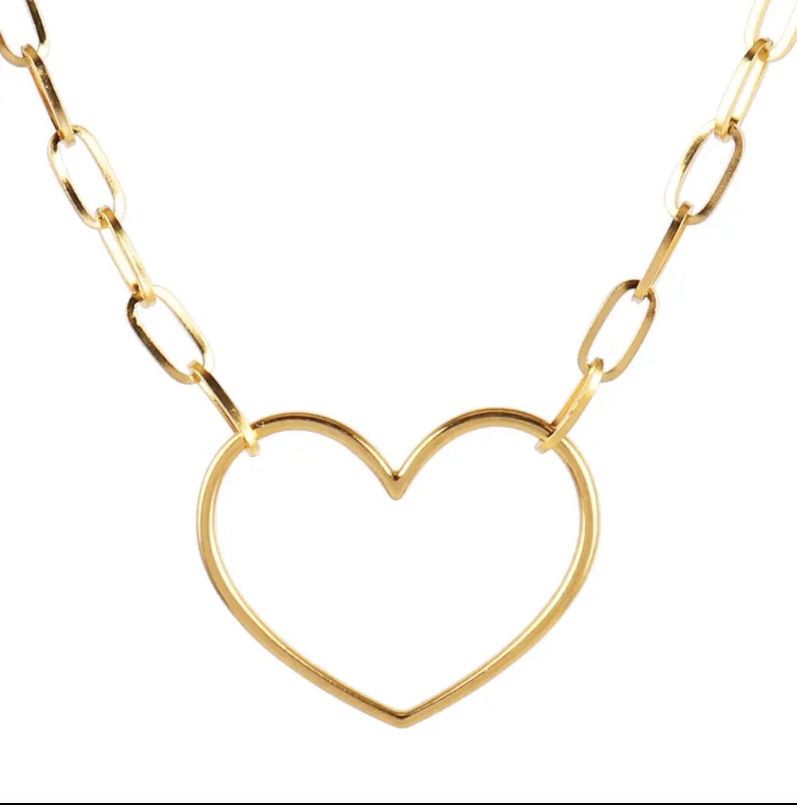 Choker Necklace Heart Clavicle Chain Necklaces Charm Heart Pendant For Women