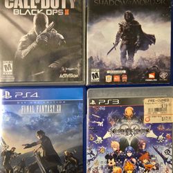 PS3,PS4 Games Pre-owned In Very Good Condition 