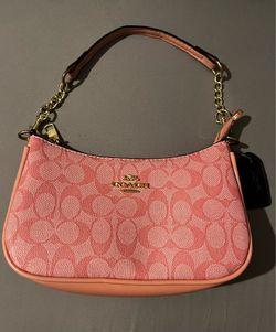 Coach Pink Signature Shoulder Bag