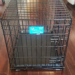 MidWest LifeStages Double Door Collapsible Wire Dog Crate, 24 inch