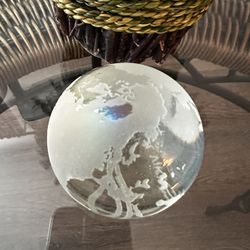 Royal Viking Queen Glass Globe Paperweight.