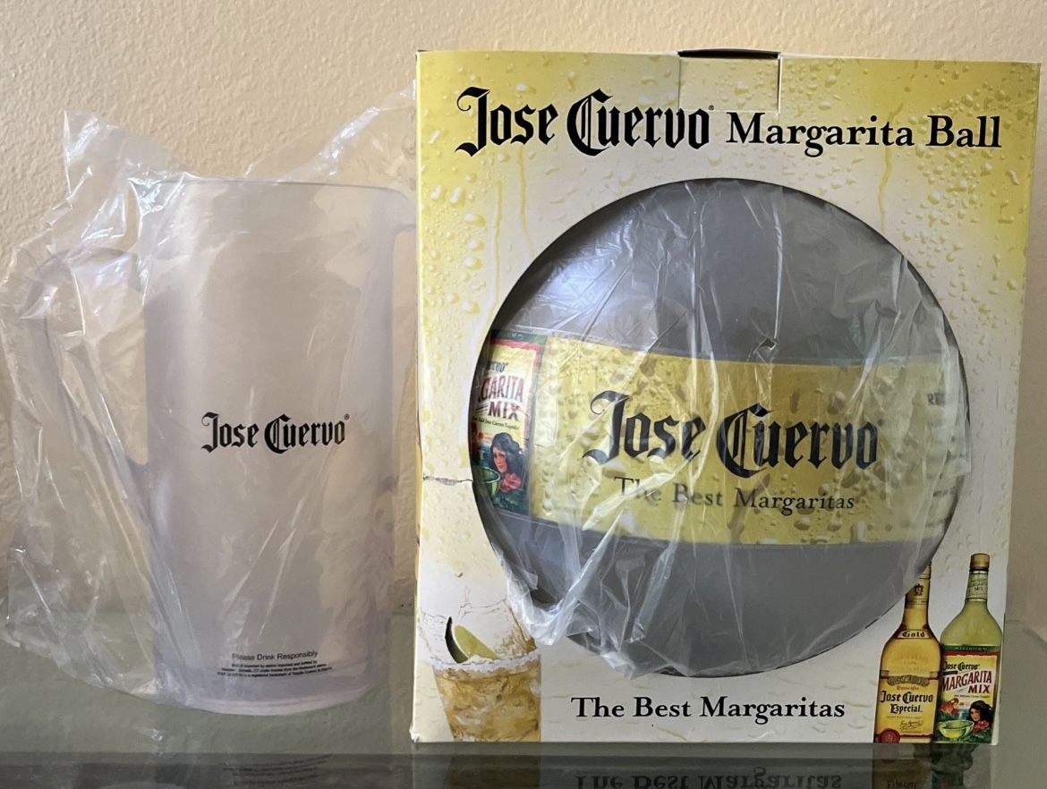 JOSE CUERVO Margarita Ball Dispenser w/Pump & Frosted Pitcher